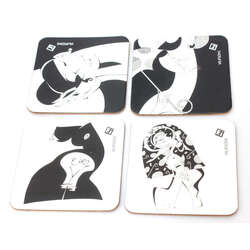 Table mats 4 pcs. with Willipson painting in original box