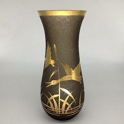 Vase. Moser, Bohemia. 1930-40, gold plated.
