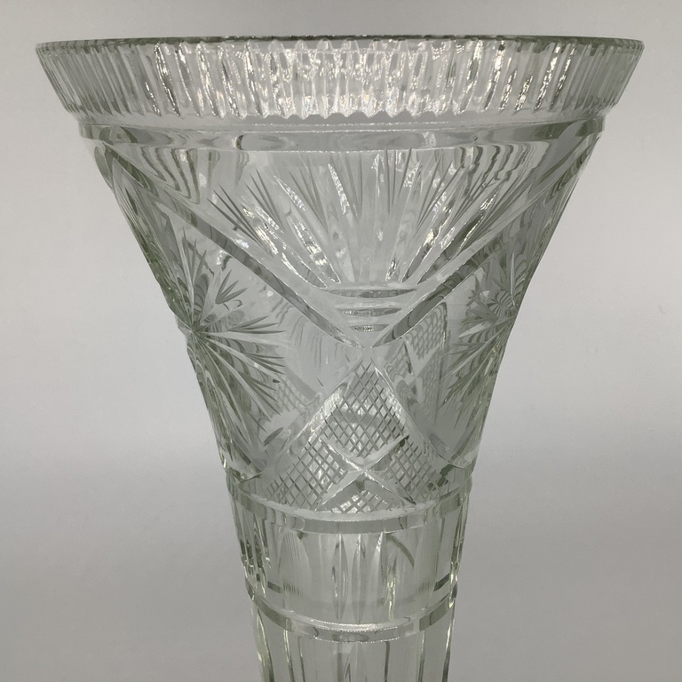 Vase, Hand engraved carving. Latvia 1950.