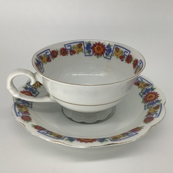 Tea couple, fine porcelain. Bavaria, hand-painted.