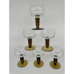 Glasses for white Wine. Romers. 6 items. Alsace