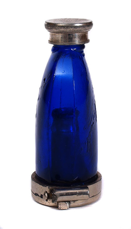 Cobalt blue glass bottle