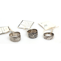 Set of silver rings (3 pieces)