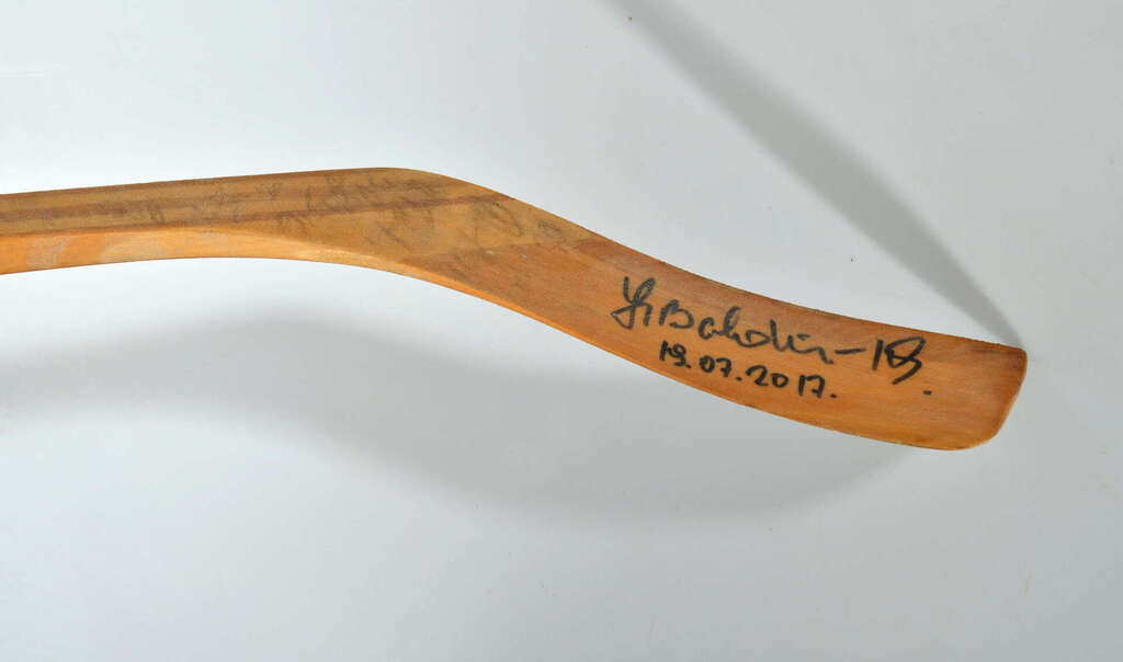 Balder signed hockey stick