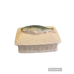 faience fish bowl with lid, Germany