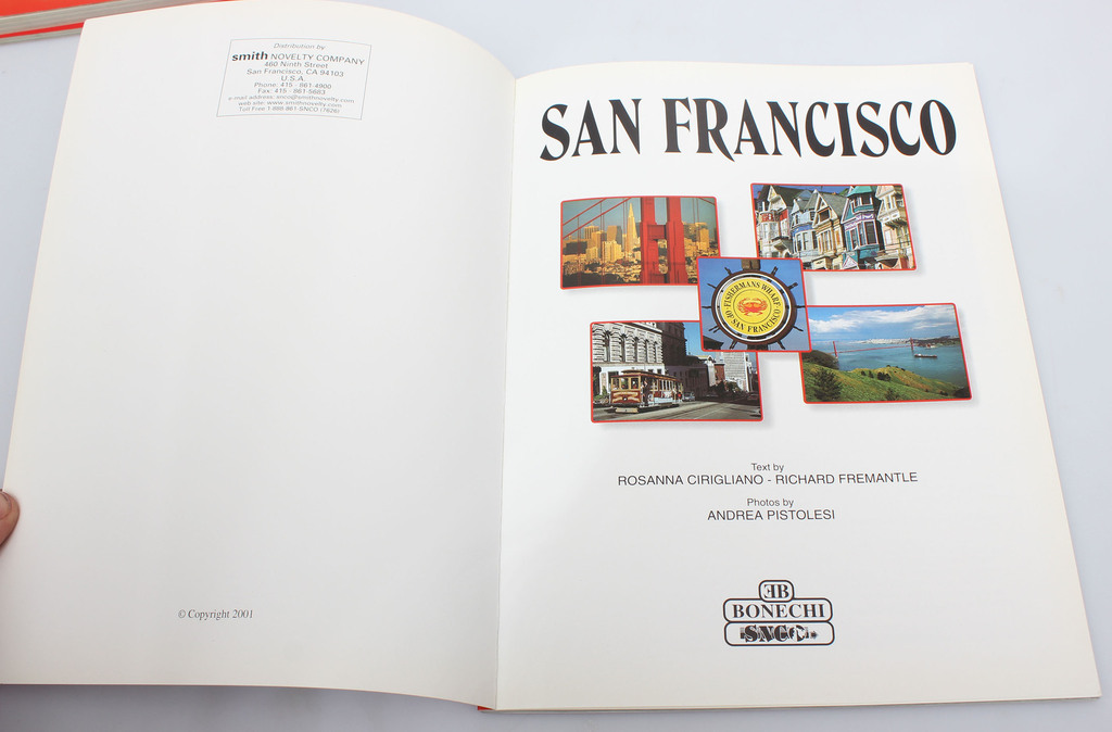 3 grāmatas  ''California'', ''Sanfrancisco'' un ''New York''