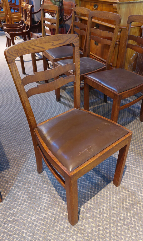 Biedermeier-style birch chairs 6 pcs