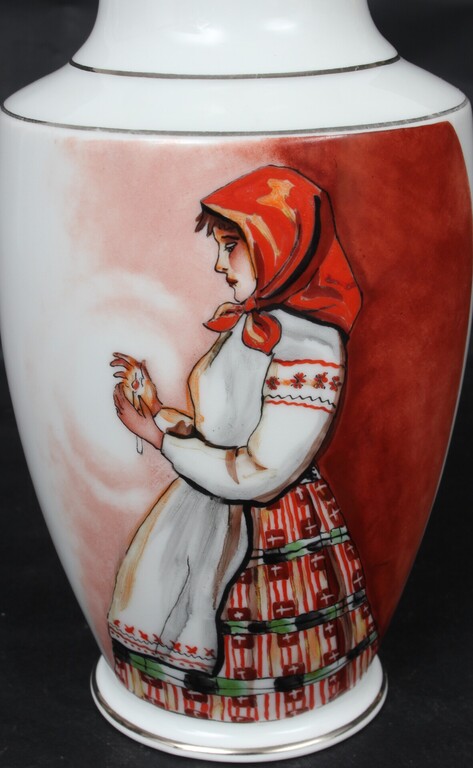 Jessen porcelāna vāze ar gleznojumu
