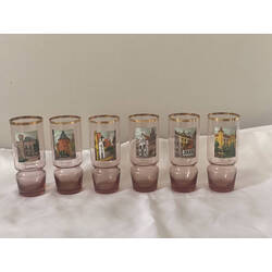  Шесть стеклянных стаканов «Старая Рига»