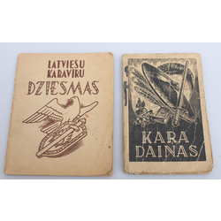 2 books - War songs, songs of Latvian soldiers