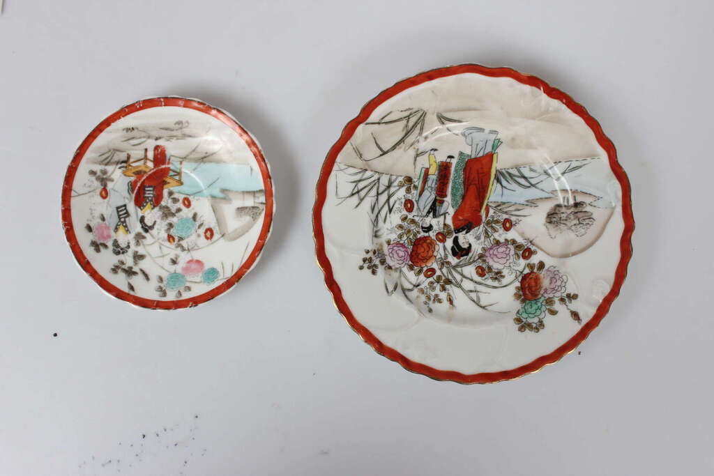 Porcelain saucer and plate 