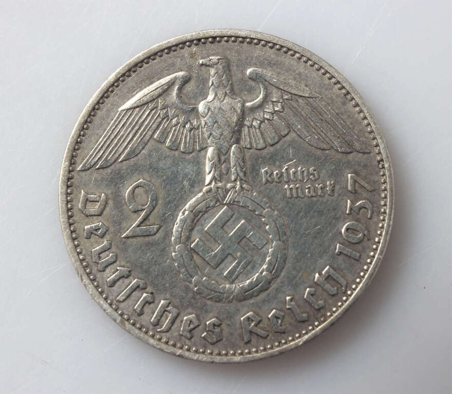German Reich 2 marks 1937.