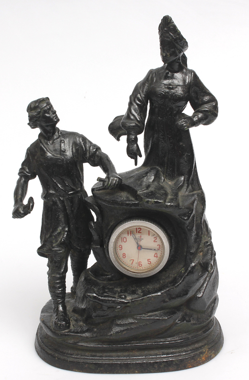 Cast iron composition with clock