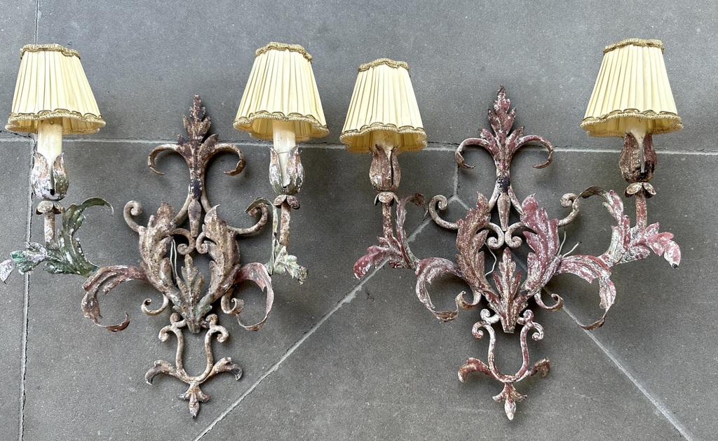 Two pair of sconces. Italy