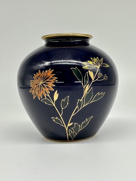 Kobolt vase Rosenthal. Hand painted, 40s
