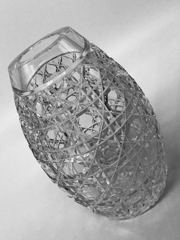 Imperial glass factory.Vase.15 cm.Carving.Catalogue