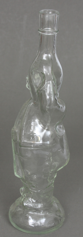 2 stikla pudeles - vīrs ar pudeli, kontrabass