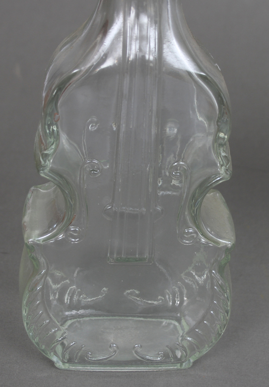 2 glass bottles - man with a bottle, double bass
