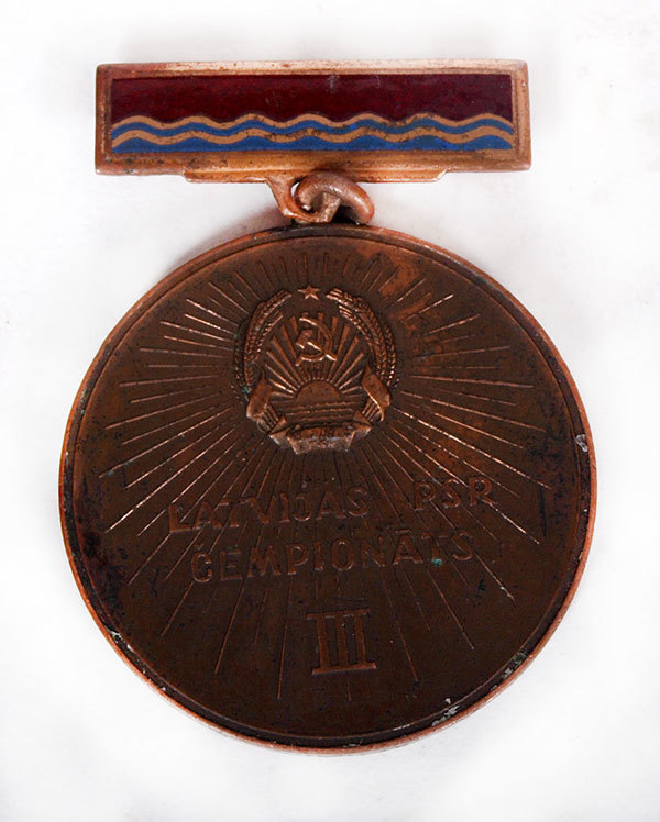 Медаль - Советской чемпионат Латвии III