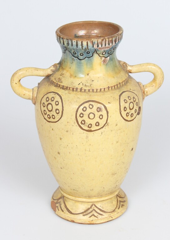 Ceramic vase with ornaments