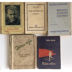 Five books by Latvian writers published before the war