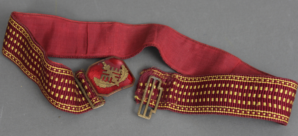 Latvian officer parade belt with buckle