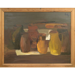 Still life with pitchers