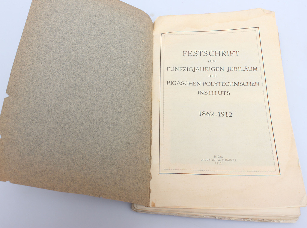  Rigasches Polytechnisches institut, Jubilaums-Festschrift 1862-1912