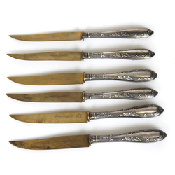 Set of silver dessert knives (6 pcs.)