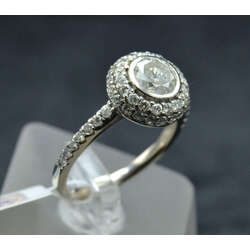 White gold ring with diamonds