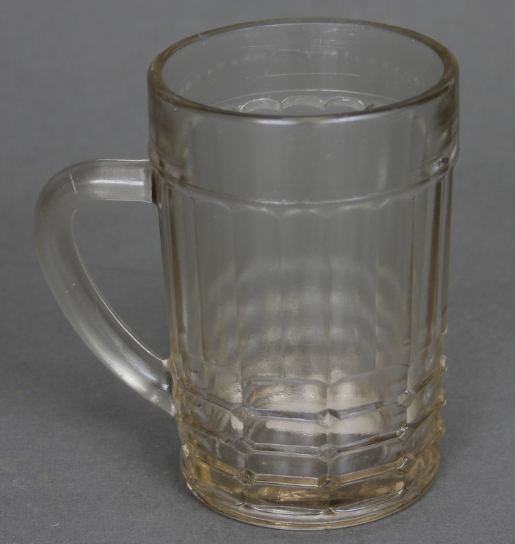 Glass beer mug/mug with sign