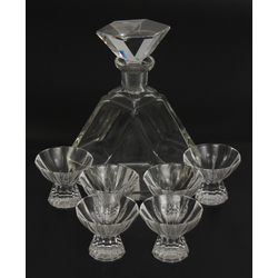 Glass carafe with six glasses (6 pcs.)