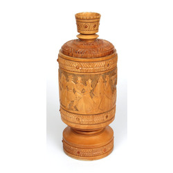 Wood-carved cup 