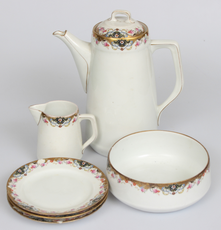 Incomplete porcelain coffee service