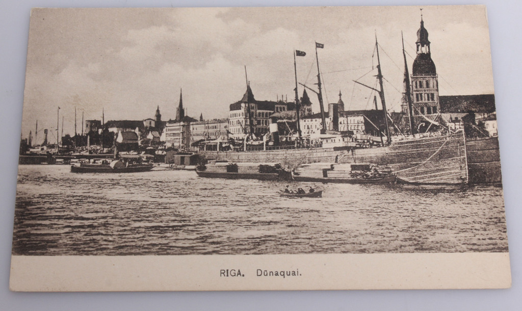 Postcard Riga. Daugavmala