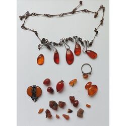 Scrap of amber products