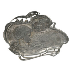 Art Nouveau silver plated tray