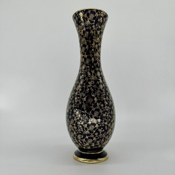 Echt Kobalt vase, painted in gold. Handmade