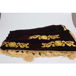 Velvet tablecloth with hand embroidery