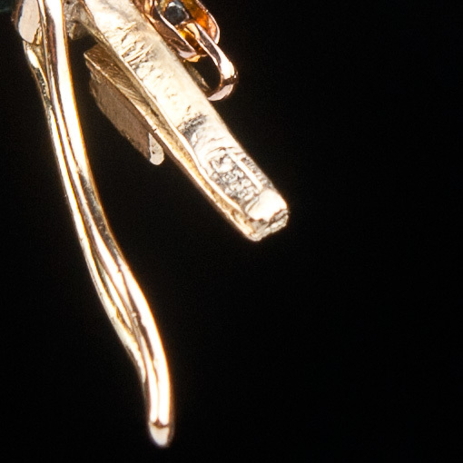 Golden bracelet with diamonds