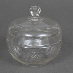 Glass container with lid 