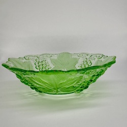 Fruit bowl with ornament of grape leaves. Art Nouveau, Germany, pre-war. Pantry storage