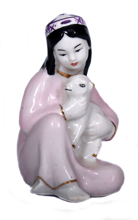 Porcelāna figūra „Meitene ar jēru”