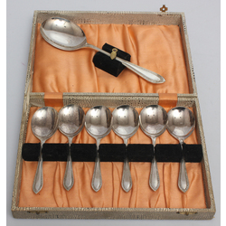 Silver plated metal? Cutlery set with box