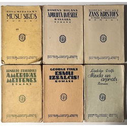 Шесть книг в мягкой обложке из серии «Ценные книги» издательства Gramatu Draugs.