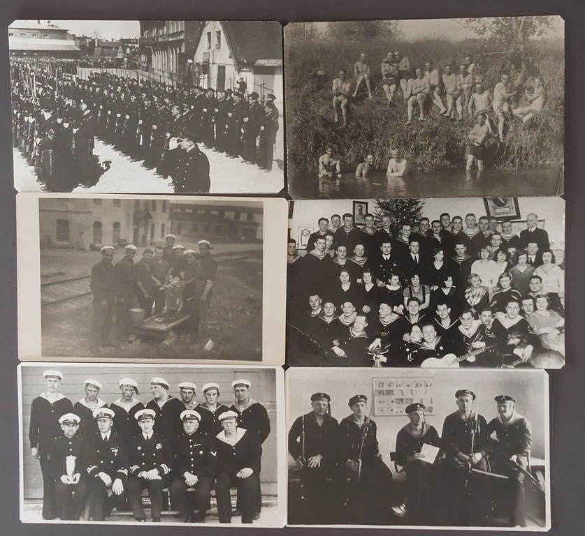 6 шт. Групповые фотографии бойцов дивизии морской авиации 1920-30 гг.