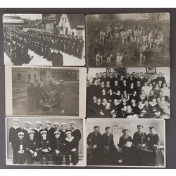 6 шт. Групповые фотографии бойцов дивизии морской авиации 1920-30 гг.