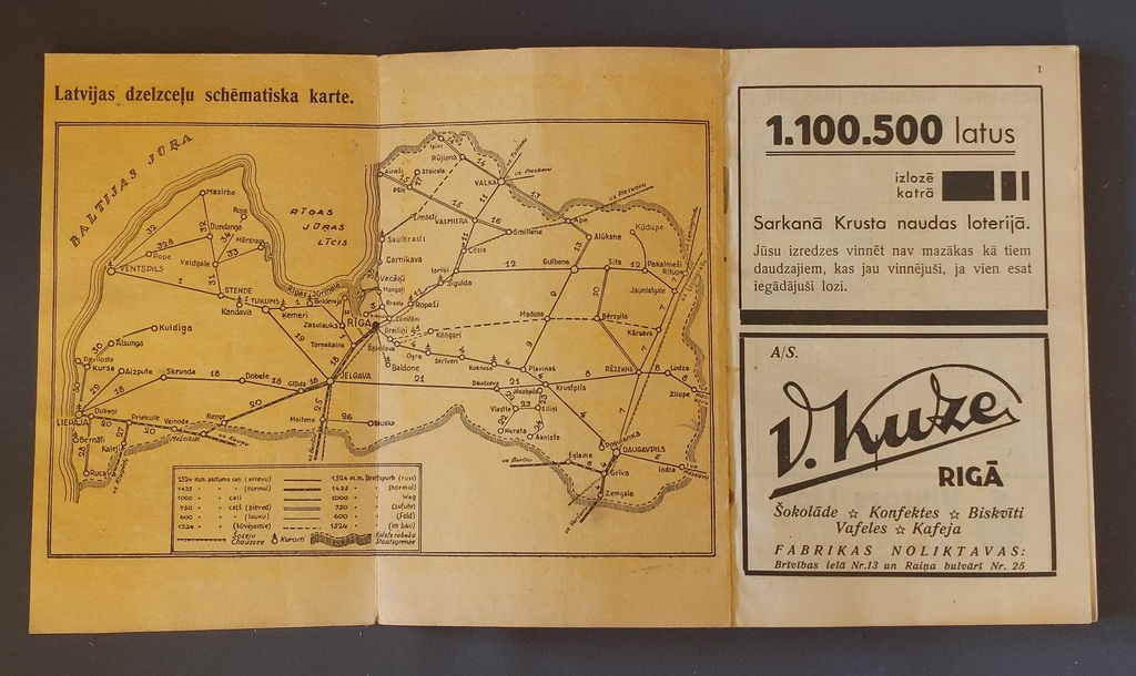 Vilcienu, autobusu, tramvaju un kuģu līniju saraksts no1935. g.6.X līdz 1936. g. 15.V