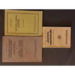 1- Methodology of the Latvian language for primary schools in 1938. 2 - Latvian verbs with German-Russian translations and grammatical explanations. 1927 3- Latvian writing elementary school course. 1942