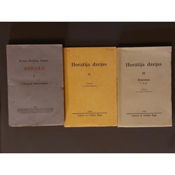 1- Dzejas (I) 1924 g. 2- Horātija dzejas (II) 1930 g. 3- Horatija dzejas (III) 1936 g.
